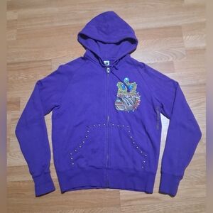 Ed Hardy Dising Hoodie Sz. S Purple Color